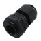 PG7 Black Plastic Waterproof Cable Glands Joints 10 Pcs G7F2
