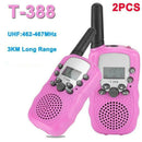 2X Cute T-388 Children Walkie Talkies Pink Kids UHF 446MHz 8 Channel Gifts bs