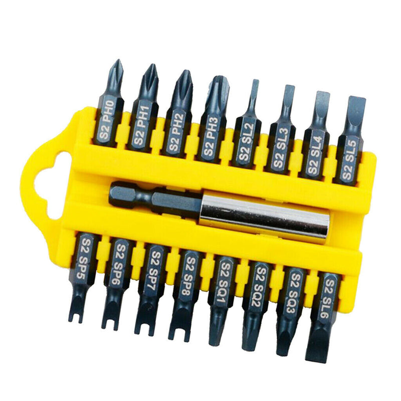 17Pcs Security Tamper Proof Multi-Bit Set Magnetic Holder Screwdriver Bits C