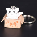 4Pcs Cats Keyring Cartoon Cat Key Chain Car Key Ring Pendant Bag Purse Gifts MO