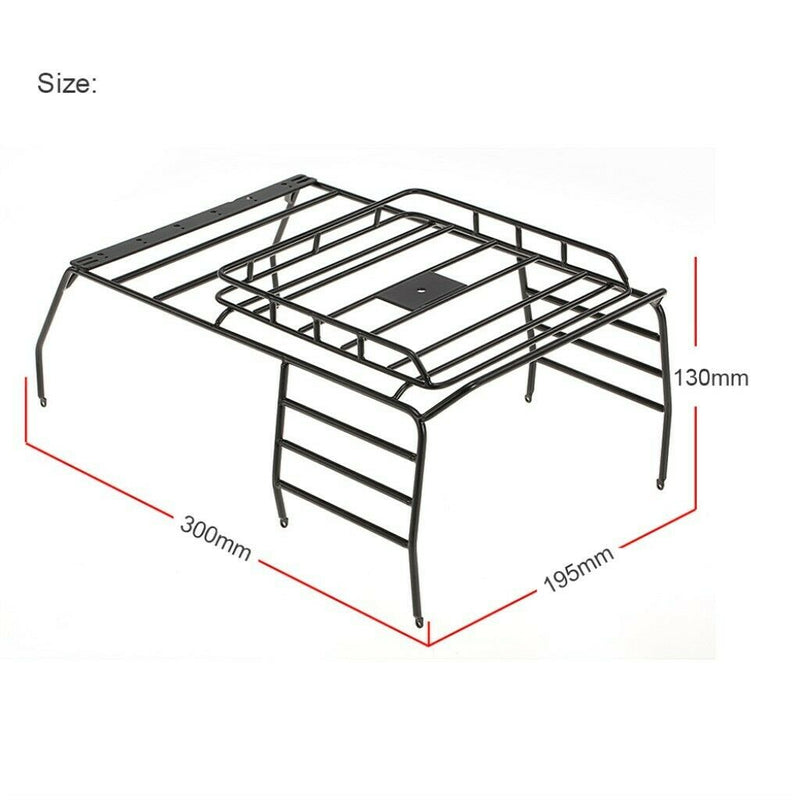 Metal Roof Luggage Rack for 1/10th Scale AXIAL SCX10 4WD Off-Road RC Crawler