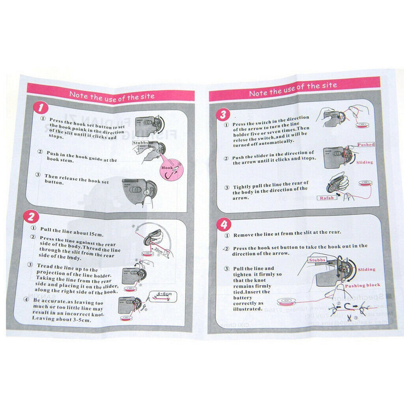 Electric Automatic Fishing Hook Tier Tool Tyer Machine Tying Device Black