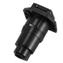 3X(Durable Trailer Plug, 12V 7 Pin Round Trailer Plug 7 Way Blade Socket Ad