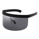 9 Pieces Unisex Retro Oversized Visor Sunglasses One Piece Lens Party Shades
