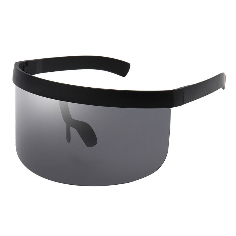 9 Pieces Unisex Retro Oversized Visor Sunglasses One Piece Lens Party Shades