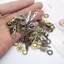 100X Punk Mixed Gear Cog Pointer Charms Pendants DIY Jewelry Findings OZ