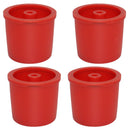 4x Stainless Steel Filters Refillable Coffee Capsules Pod Cup For Illy Red