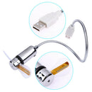 Flexible Gooseneck Portable Mini USB Fan Desktop LED Clock Fan USB Cooling Fan