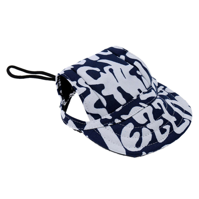 2 pcs Canva Pet Dog Summer Cap Dog Outdoor Sunbonnet Baseball Hat Black White