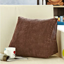Triangular Lumbar Cushion Back Support Travel Pillow  Chair S-Coffee