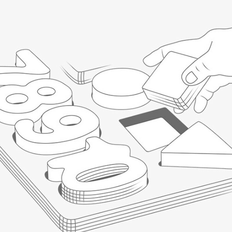 Math Toys Digital Shape Pairing Learning Preschool Counting Board Kids Educ V5M4