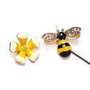 Fashion Honeybee Flower Dangle Stud Women Earrings Statement Jewelry Accessori_