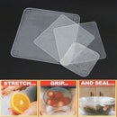 4Pack Stretch Reusable Silicone Bowl Food Storage Wraps Cover Seal Fresh Lids Nw