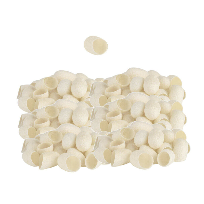 100 Pcs Natural Silkworm Cocoons Ball Facial Cleanser Exfoliating Skin Care
