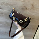 Women Retro PU Leather Shoulder Handbag Small Crossbody Tote Bags (Coffee) A