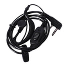 2 Way Radio Earpiece 2 Pin G-Shape Security Headset Inline Ptt Mic Earphone