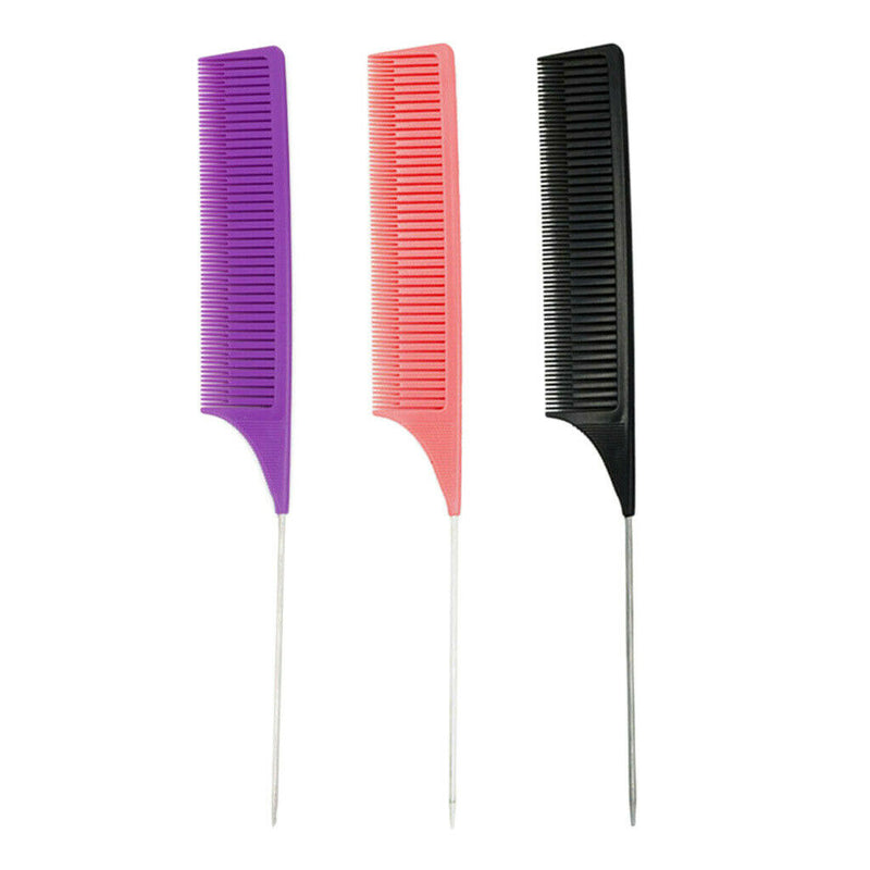 3pcs Fine Weaving Highlighting Foiling Hair Combs for Salon Dyeing Hair Comb