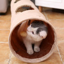 1X(Pet Tunnel Long 120Cm 2 Holes Cat Puppy Rabbit Teaser Funny Hide Tunnel