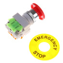 New Red Mushroom Cap 1NO 1NC DPST Emergency Stop Push Button Switch AC 660V  BX