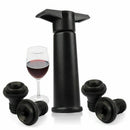 Wine Vacuum Pump with 4 Stoppers - Wine Stopper for Long Shelf life black V3Y6