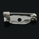 10 Brooch Backs Bar Safety Pins 15mm Catch Findings Small Tiny