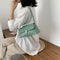 Alligator Pattern Women Handbags Leather Retro Shoulder Totes Bag (Green)