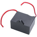 CBB61 15uF AC 450V Rectangle Dual Wire Motor Running Capacitor Black F1T3