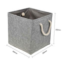 Foldable Cotton Linen Square Storage Basket Clothes Toys Sundries Container