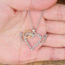 Fashion Angel Wings Love Heart Pendant Necklace Jewelry Chain Necklace FT