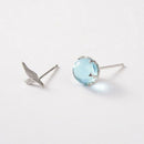 Mermaid Bubble Studs Earrings Blue Seaweed Cushion Fishtail Earring for Wom D9L4