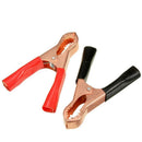 2Pcs Electrical Crocodile Alligator Car Caravan Van Battery Test Lead Clips