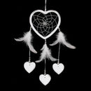 Heart Shape White Dream Catcher Handmade Feathers Wall Hanging Decor Craft  Z7Z9