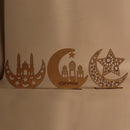 Ramadan Wooden Eid Mubarak Decoration For Home Moon Islam Mosque Muslim Woo