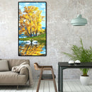 Full Drill Round Diamond Painting Swan Lake Cross Stitch Mosaic Home Decor