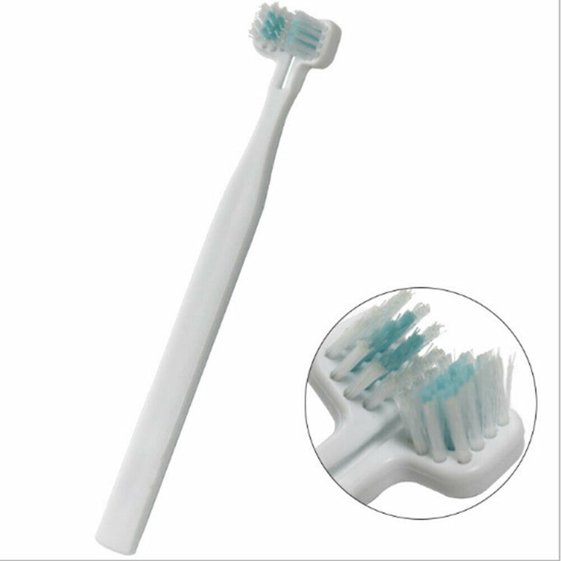 Dental Double Heads Teeth Brushing Pet Toothbrush Cats Dogs Long Handle Mouth