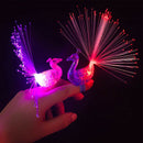 New Novelty LED Flash peacock finger lights kids luminous colour rings chil Y7Z3