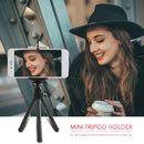 360 Rotatable Camera Tripod Photo Live Video Bracket w/ Phone Clip (Black)