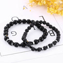 Hematite Stone Bracelet Men Matte Lava Volcanic Beads Friendship Wrist Band