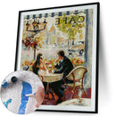 Painting By Numbers Kit DIY Dating Couple Hand Paint Canvas Oil Art Picture