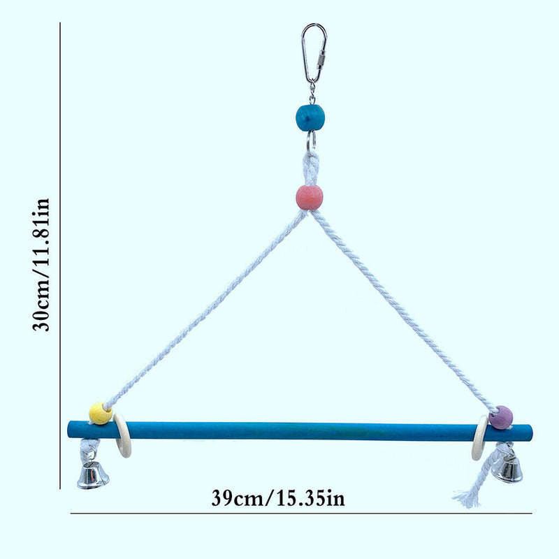 Handmade Birds Swing Parrots Perch Medium Birds Finches Budgie Parakeet