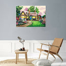 Painting By Numbers Kit DIY Village Cottage Canvas Oil Art Picture Craft
