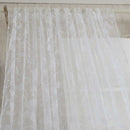 Flocking Butterfly Transparent Curtain Window Tulle Splitter White 100 x 20 T4M7