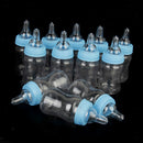 12x Milk Bottles Baby Shower Christening Favors Party Decor Girls Boys Blue