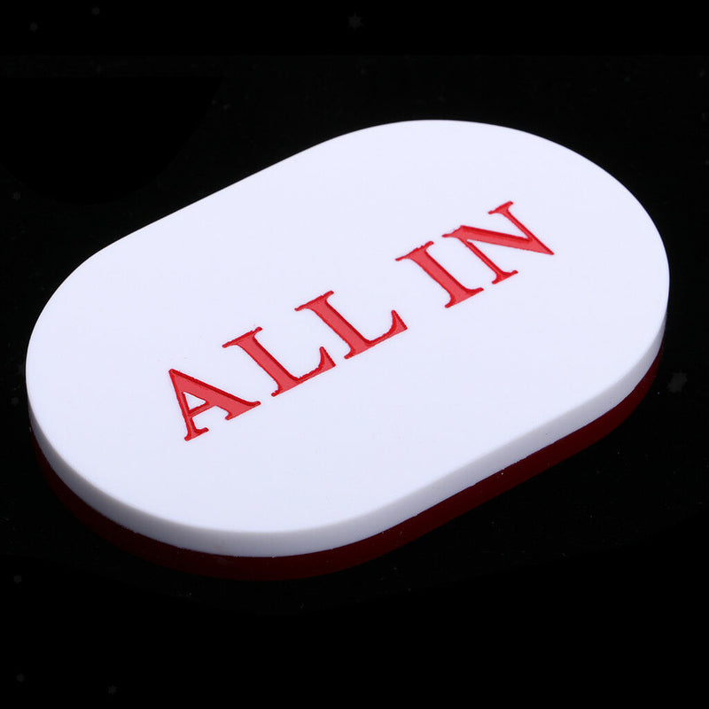 Bargaining Texas Hold'em Oval ALL-IN Chip Button Blackjack Casino Game Prop