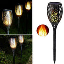 51LED Flame Solar Torch Light Waterproof Flickering Dancing Path Garden Lam L5S0