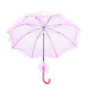 Bride Handmade Flower Girls Battenburg Lace Parasol Wedding Party Sun Umbre