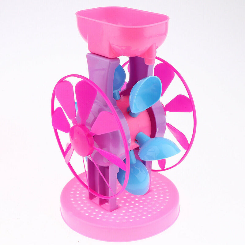 8pcs Beach Sand Toys Set - Water Wheel Sandglass, Bucket, Shovel, Rake, Animals