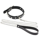 Punk Lady Gothic Slave Leather Choker Chain Spike Rivet Buckle Collar NecklaA3C