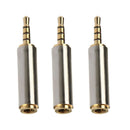 3 Pieces Headphone Audio Adapter Plug 2.5mm Male to 3.5 (1/8 inch) Female