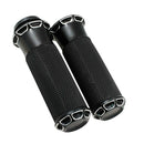 25mm CNC Edge Cut Handlebar Hand Grip For  Dyna Sportster Black